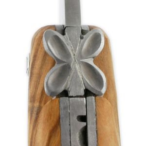 Laguiole En Aubrac Knife L Aubracien 1 Piece 12 Cm Olivewood 1 Brushed Stainless Steel Bolster Fly Flower Of Aubrac