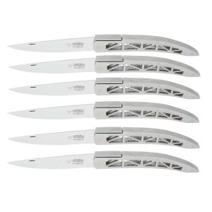 Laguiole En Aubrac Origin Golden Gate Steel Table Knives Set Of 6
