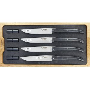 Laguiole En Aubrac Table Knives Steak House Ebony Set Of 4