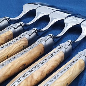 Laguiole En Aubrac Table Forks Olivewood Set Of 6