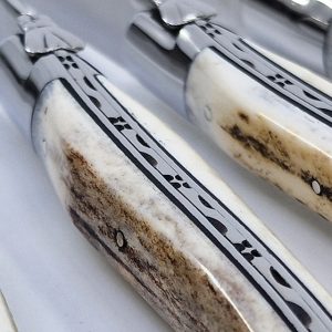 Laguiole En Aubrac Table Knives Stag Horn Set Of 6