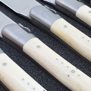 Laguiole En Aubrac Table Knives Bone Set Of 6