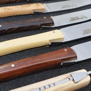 Laguiole En Aubrac Table Knives Le Quotidien Mixed Woods Set Of 6