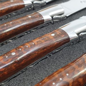 Laguiole En Aubrac Table Knives Steak Serrated Amourette Set Of 6