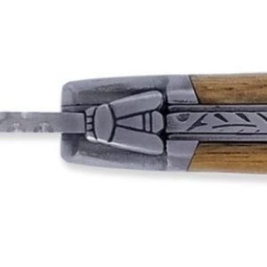 Laguiole Yesterday Knife Chesnut Wood Handle 1 Piece 12cm 1 Brushed Stainless Steel Bolster