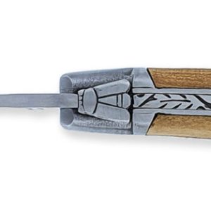 Laguiole Yesterday Knife Cherry Handle 1 Piece 12cm 2 Brushed Stainless Steel Bolsters