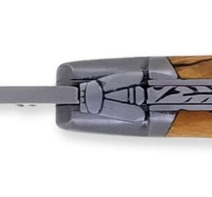 Laguiole Yesterday Knifeolivewood Handle 1 Piece 12cm 1 Brushed Stainless Steel Bolster