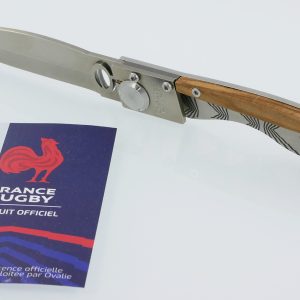Le Coq Francais Knife France Rugby With Olivewood Handle