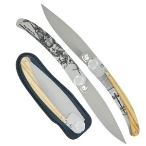 Le Coq Francais Knife Jeanne D Arc With Olivewood Handle