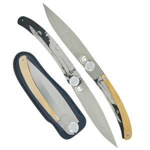 Le Coq Francais Knife River With Olivewood Handle