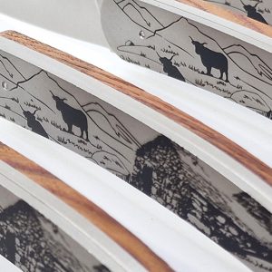 Le Coq Francais Table Knives Aubrac In Violet Wood Set Of 6