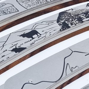 Le Coq Francais Table Knives Auvergne In Violet Wood Set Of 6