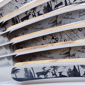 Le Coq Francais Table Knives Foret In Olivewood Set Of 6