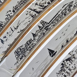 Le Coq Francais Table Knives France In Olivewood Set Of 6