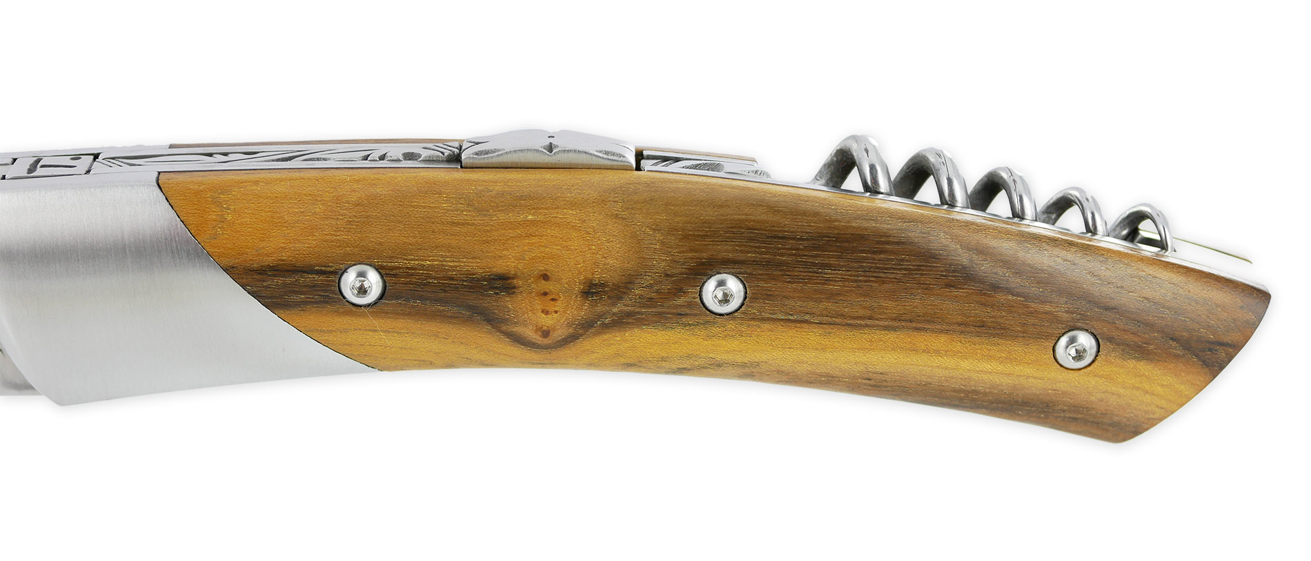 Le Thiers Chambriard Trapper Grand Cru Knife Pistachio Handle With Corkscrew 12cm