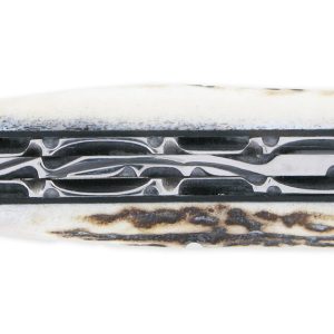 Le Thiers Laguiole Arbalete Double Platinum Stag Horn Handle Miter Amourette Knife