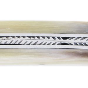 Couteau Le Thiers Laguiole Arbalete Plein Manche En Pointe De Corne Tres Petit Couteau 8 Cm 02