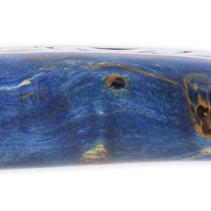 Le Thiers Laguiole Arbalete Knife Full Stabilized Birch Handle Blue Carved Spring Shiny Finish 12cm