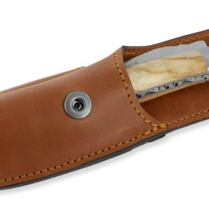 Leather Case Laguiole Belt Knife Trapper Maya