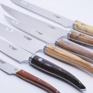 Magnetic Kitchen Knives Block Gourmet Laguiole En Aubrac With Mixed Wood Handles