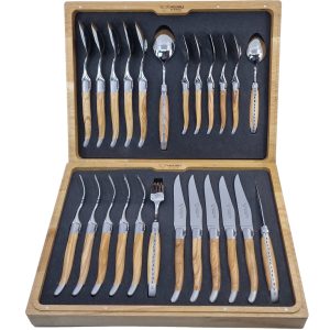 Menagere Laguiole En Aubrac En Olivier 24 Pieces 00