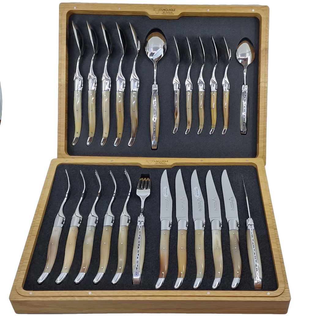 Menagere Laguiole En Aubrac En Pointe De Corne 24 Pieces 00