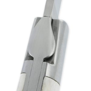 Couteau Sauveterre 1 Piece 11 Cm Manche Bois De Cerf 1 Mitre Inox Brosse