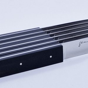 Nontron Table Knives Hole Ebony Set Of 6