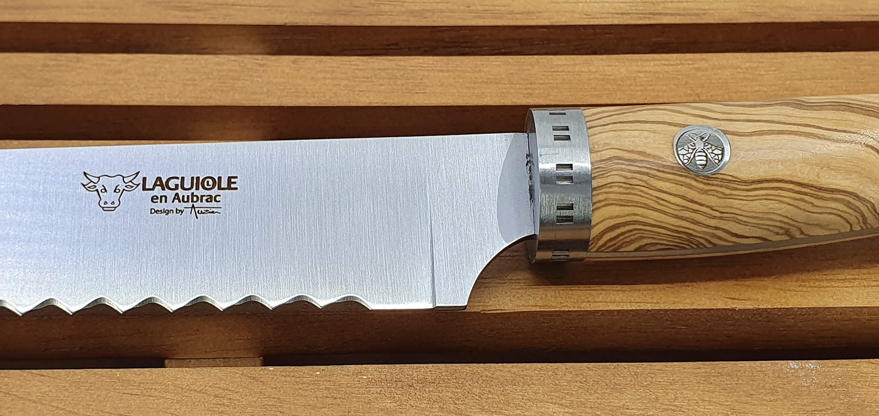 Set A Pain Lea Gourmet Planche Pain Couteau Laguiole Pain Manche Olivier 03