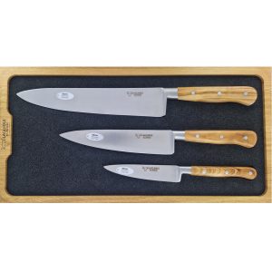 Set De 3 Couteaux De Cuisine Classique Laguiole En Aubrac En Olivier 00
