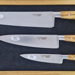 Set De 3 Couteaux De Cuisine Classique Laguiole En Aubrac En Olivier 01