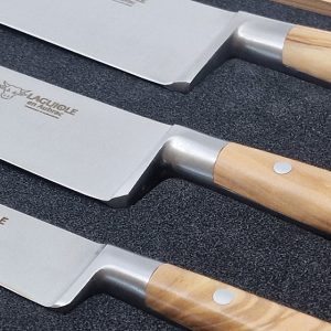 Set De 3 Couteaux De Cuisine Classique Laguiole En Aubrac En Olivier 02