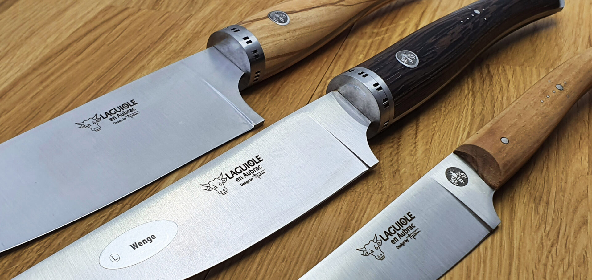 Set De 3 Couteaux De Cuisine Gourmet Laguiole En Aubrac Bois Mixtes 03