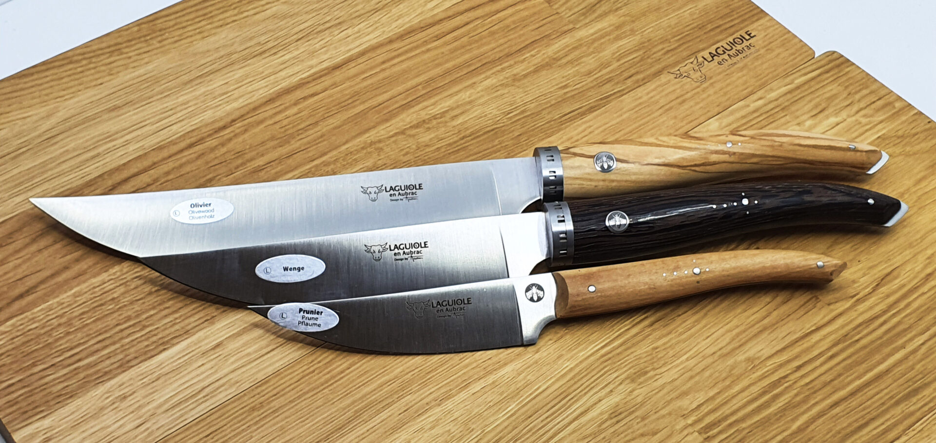 Set De 3 Couteaux De Cuisine Gourmet Laguiole En Aubrac Bois Mixtes 04