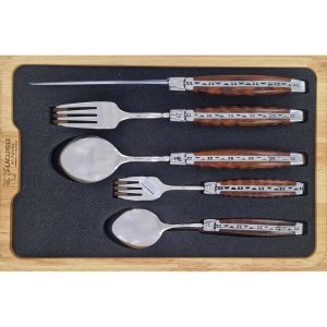 Set De Table Individuel Laguiole En Aubrac 5 Pieces Manches En Amourette Finition Brillante 00