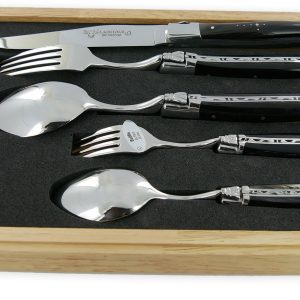 Set De Table Individuel Laguiole En Aubrac 5 Pieces Manches En Buffle Finition Brillante 01