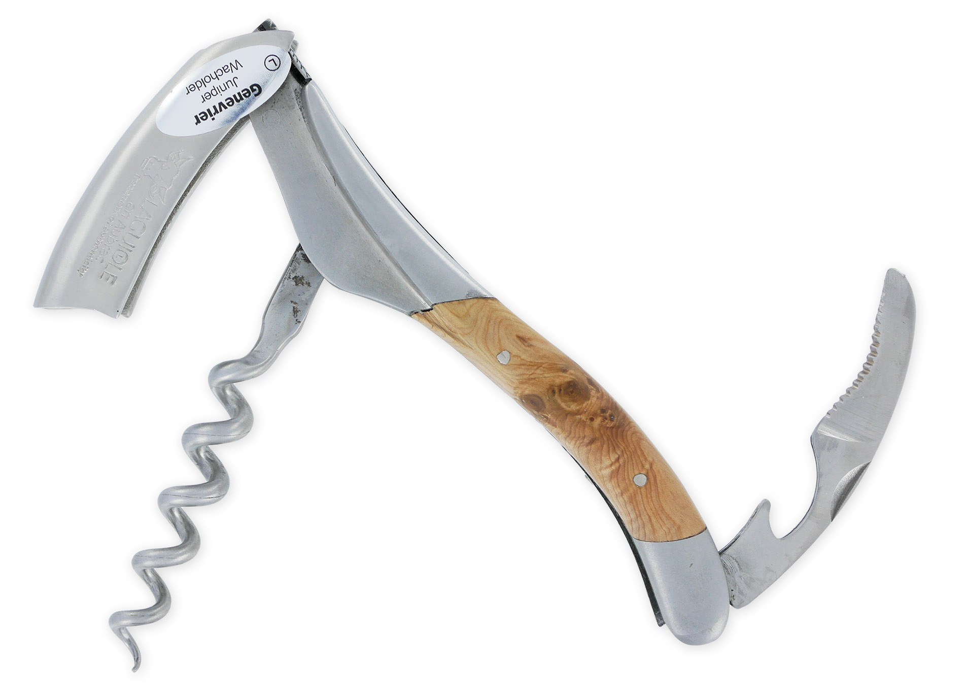 Sommelier Laguiole En Aubrac Ressort Et Platines Guilloches Mouche Prestige Genevrier Num 6 03