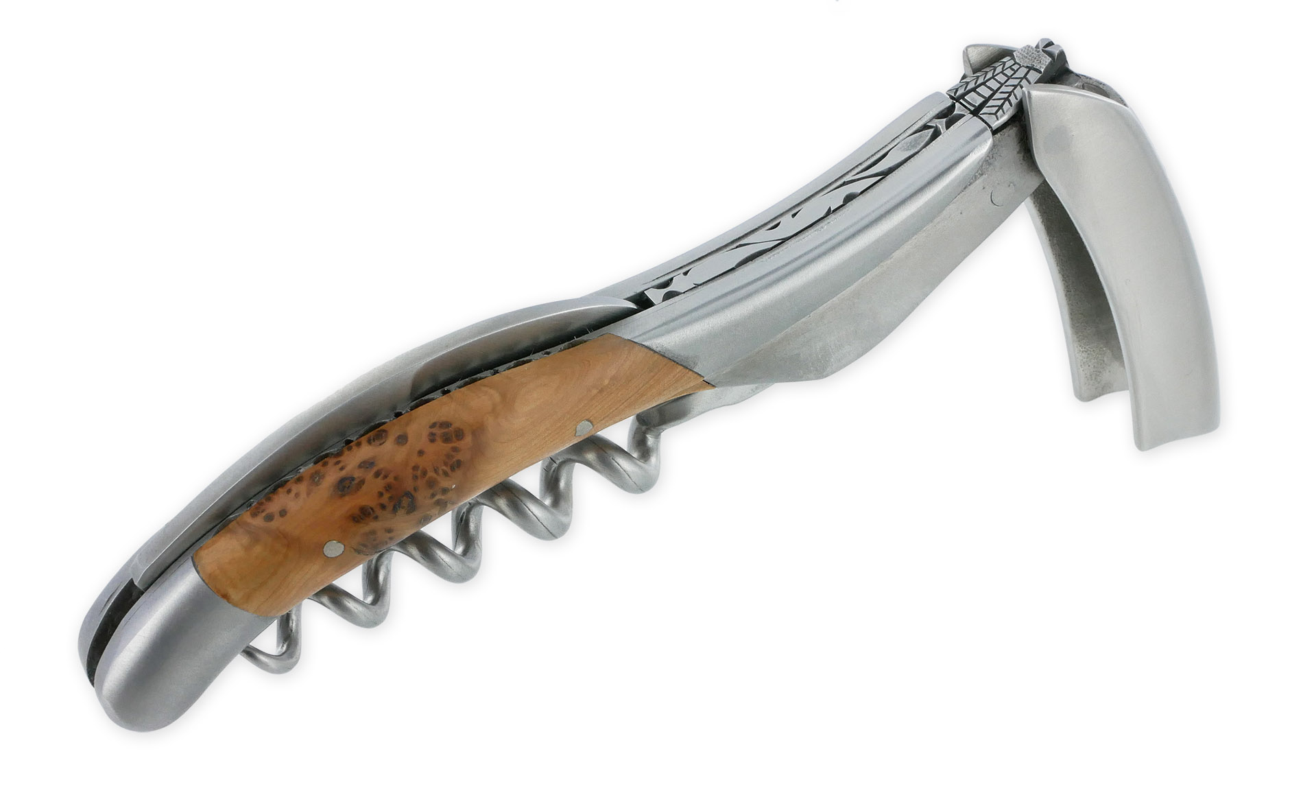 Sommelier Laguiole En Aubrac Ressort Et Platines Guilloches Mouche Prestige Genevrier Num 6 07