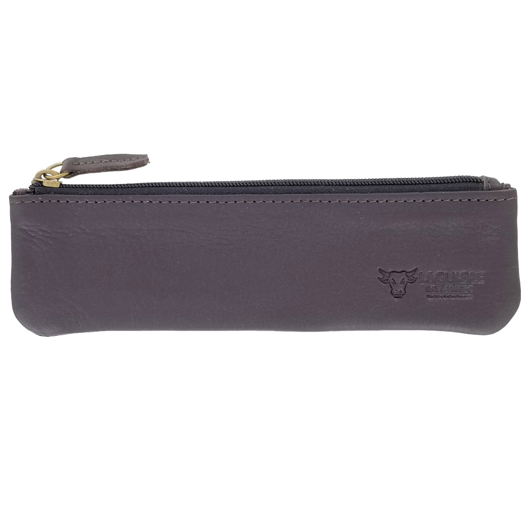 Trousse Cuir Zip Laguiole En Aubrac Pour Couteaux Ou Sommeliers Marron Troussem 00