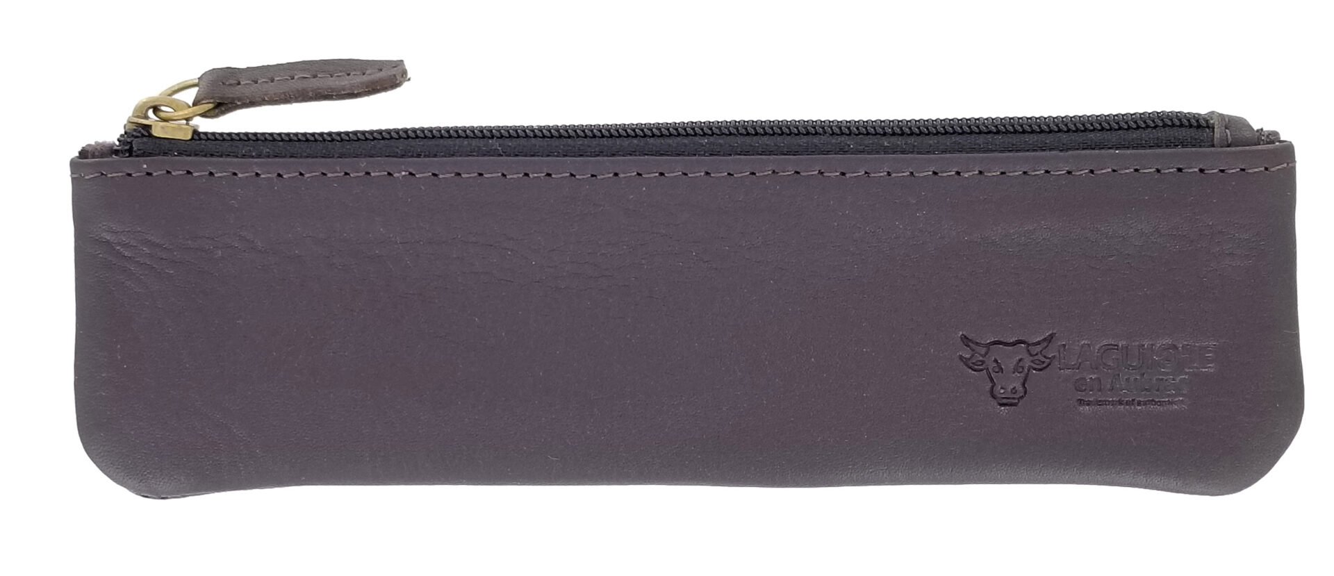 Trousse Cuir Zip Laguiole En Aubrac Pour Couteaux Ou Sommeliers Marron Troussem 01