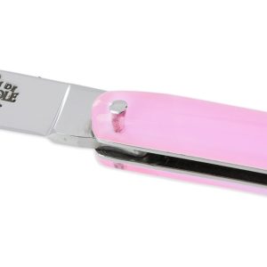 Wilmotte Forge De Laguiole Pocket Knife For Women Full Handle In Pink Acrylic Glass 1 Piece Shiny Finish 9 Cm