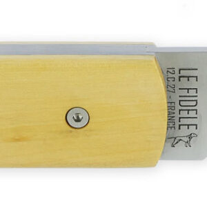 The 20 20 Folding Knife Full Boxwood Handle 11cm Customizable Smooth Spring Brushed Finish