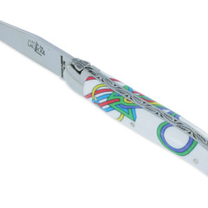 Couteau Forge De Laguiole Seize Altair Manche En Acrylique Design Seize Happywallmaker 1 Piece 2 Mitres En Inox Brillant 11cm 02