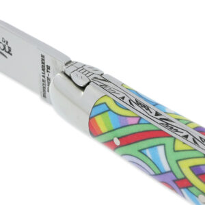 Couteau Forge De Laguiole Seize Antares Manche En Acrylique Design Seize Happywallmaker 1 Piece 2 Mitres En Inox Brillant 11cm 01