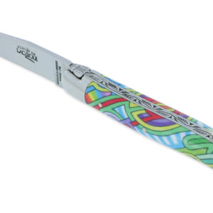 Couteau Forge De Laguiole Seize Antares Manche En Acrylique Design Seize Happywallmaker 1 Piece 2 Mitres En Inox Brillant 11cm 03