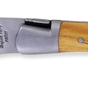 Couteau Laguiole Antan Manche Olivier Gravures Sanglier 2 Mitres Inox Brosse 1 Piece 12cm 01