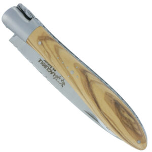 Couteau Laguiole En Aubrac Crocus 1 Piece 12 Cm Olivier 1 Mitre Inox Brillant 00