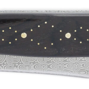 Couteau Laguiole Prestige Createur 1 Piece 15 Cm Incrustation Monnaie 20 Francs Napoleon Or Plein Manche Ebene Lame Damas Mouche Prestige Aigle Imperial Piece Unique 01