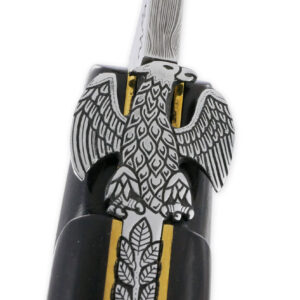 Couteau Laguiole Prestige Createur 1 Piece 15 Cm Incrustation Monnaie 20 Francs Napoleon Or Plein Manche Ebene Lame Damas Mouche Prestige Aigle Imperial Piece Unique 02