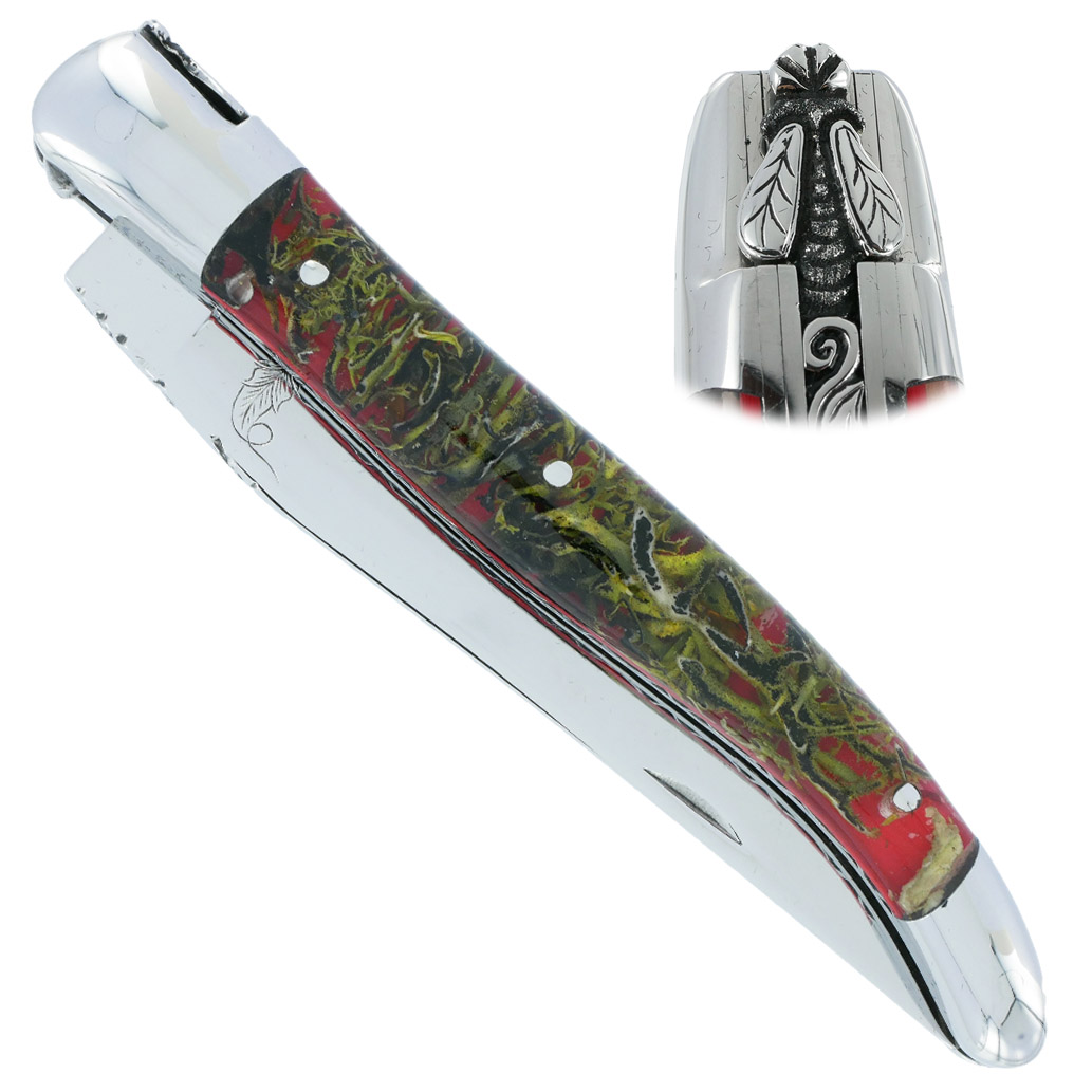 Couteau Prestige Laguiole David Dauvillaire Manche Lichen Stabilise Dans Resine 1 Piece 12 Cm 00